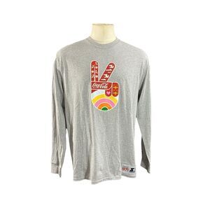 Starter T Shirt Coca Cola 1971 Unity Collection Peace Long Sleeve Size Large